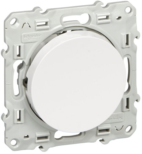 Выключатель кнопочный без рамки Schneider Electric Odace 1-кл. белый картинка